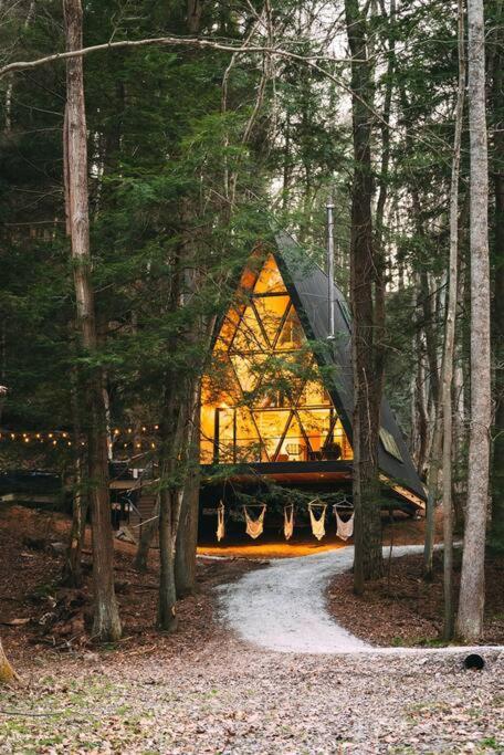 Dunlap Hollow A-Frame Rockbridge Bagian luar foto