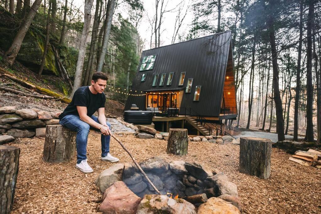 Dunlap Hollow A-Frame Rockbridge Bagian luar foto